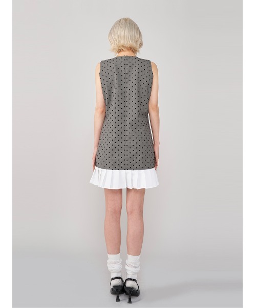 Darich ワンピース フロッキードットノースリミニワンピース
