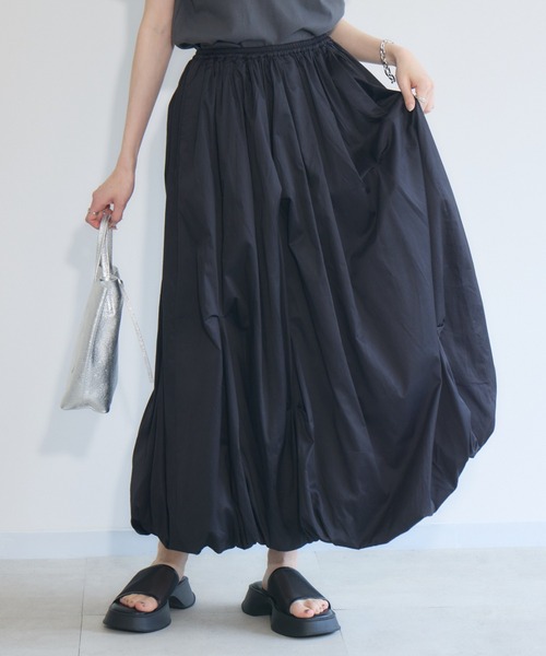 バルーンブラックスカート ランダムタック Paradise Picnic スカート cloche ランダムタックバルーン