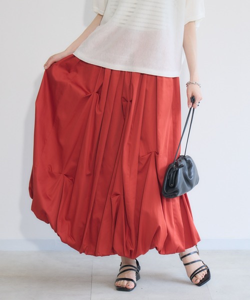 Paradise Picnic スカート cloche ランダムタックバルーン