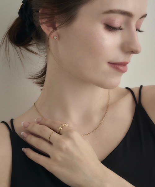 No.593 elliptical nuance ring：指輪 リング 透明 muku 指輪 リング CLEAR RING/NUANCE レディース : ZOZOTOWN
