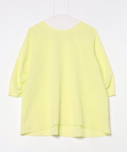 「INDIVI」 7分袖ブラウス 13 レモンイエロー レディース