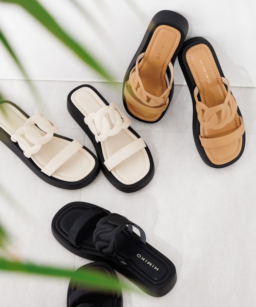 HIMIKO カットワークトラックソールサンダル 完売サイズＬ(24〜24.5) 再値下げ40％OFF》【25春夏新作】人気急上昇◇カットワーク