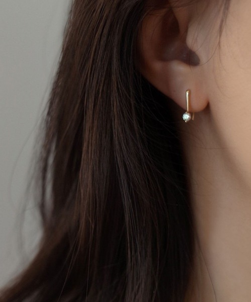 yonfa ジルコニアピアス yonfa ジルコニアピアス yu-ka ピアス YU-KA:ワンポイントジルコニア