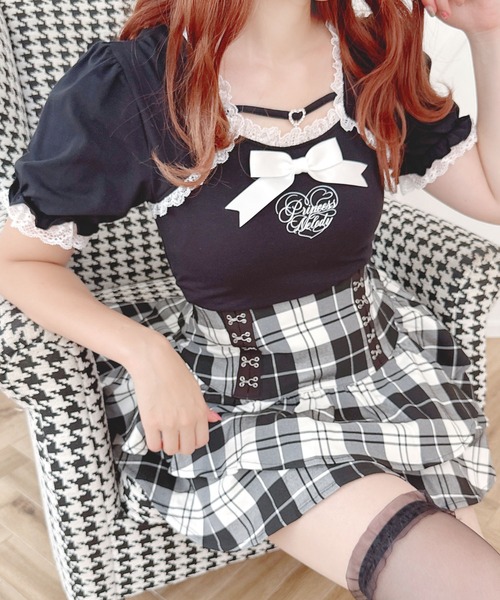 MA*RS（マーズ） tシャツ 半袖 ハートバックルリボンテープTOPS
