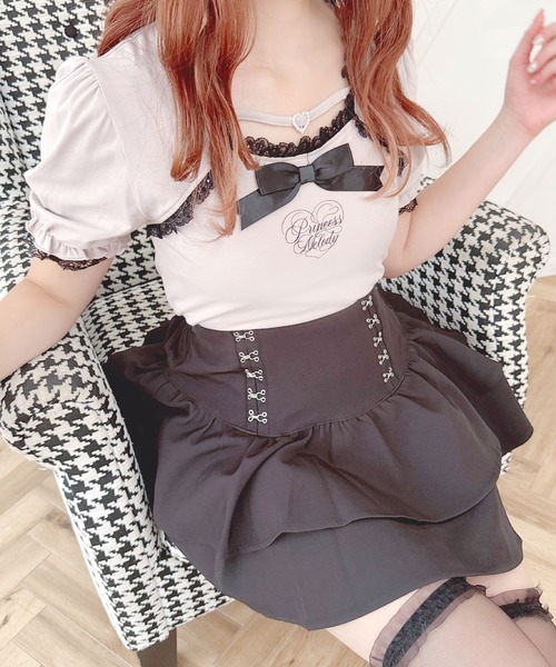 MA*RS（マーズ） tシャツ 半袖 ハートバックルリボンテープTOPS 