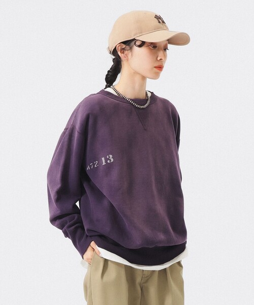 トレーナー スウェット 「別注」 WAREHOUSE ＆ CO. / ステンシル13 前V スウェット レディース