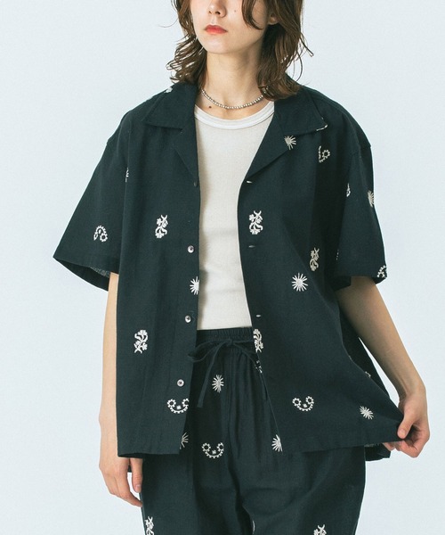 ブラウス シャツ (HLAADA for ROSEBUD)EMBROIDERED SHIRT レディース