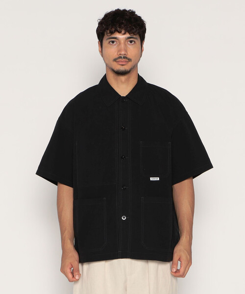 DANTON ブラック　半袖シャツ Danton 「DANTON」 半袖シャツ 40 ブラック メンズ : ZOZOTOWN
