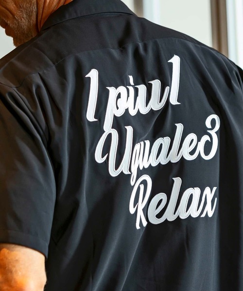 「1PIU1UGUALE3 RELAX 」 半袖シャツ M ブラック メンズの画像