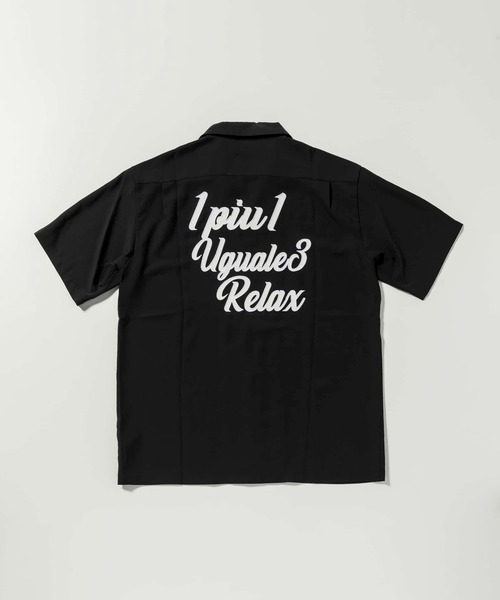 「1PIU1UGUALE3 RELAX 」 半袖シャツ M ブラック メンズの画像