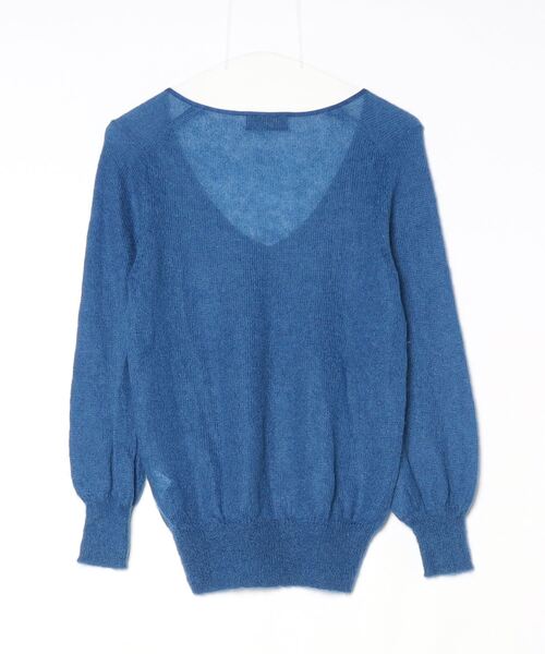 「Unaca」 長袖ニット 38 ブルー レディース_画像2