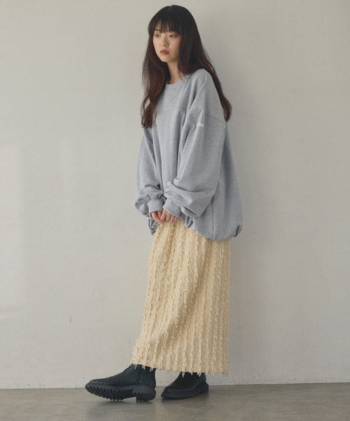 Alumu. スカート AM570918シャギーニットロングスカート : ZOZOTOWN