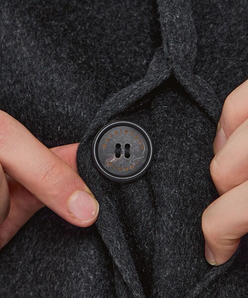 新品同様✨　マッキントッシュ　ロンドン　ステンカラーコート　ウール　46 黒 DUNFORD】ウールナイロンビーバーステンカラーコート(コート