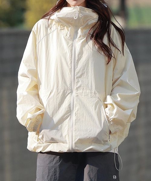 「aimoha」 ナイロンブルゾン MEDIUM オフホワイト メンズ_画像8