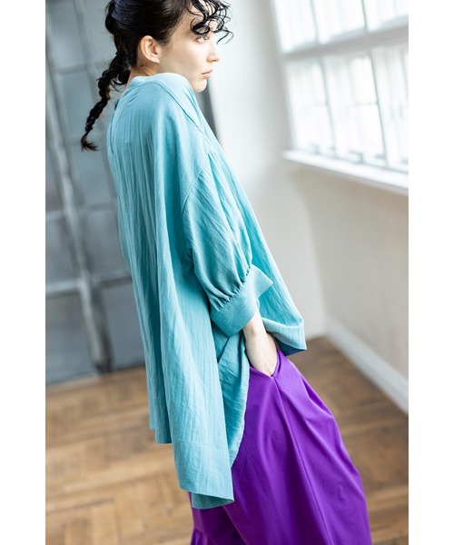 「OSMOSIS」 7分袖ブラウス ONE SIZE オレンジ レディース_画像5