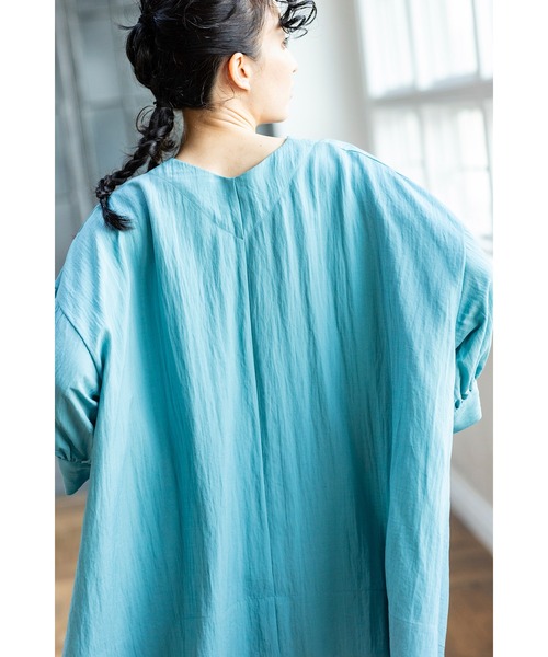 「OSMOSIS」 7分袖ブラウス ONE SIZE オレンジ レディース_画像6