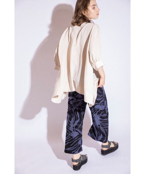 「OSMOSIS」 7分袖ブラウス ONE SIZE オレンジ レディース_画像9