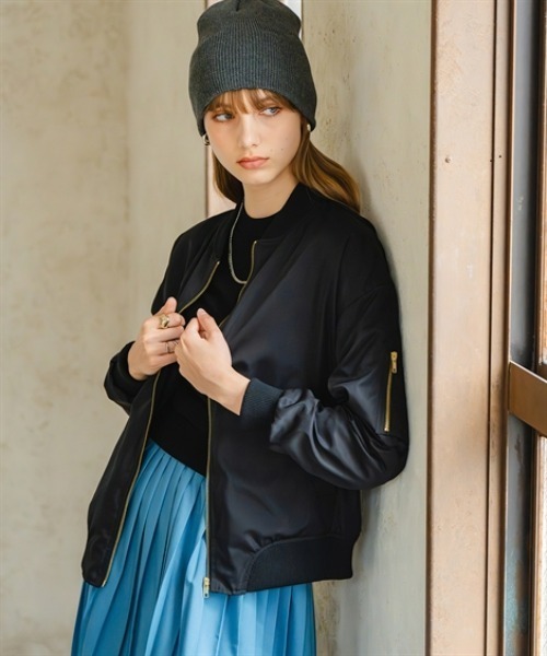 Maison INNESS ma1 ma-1 エフォートレスMA-1ボンバージャケット(はっ水