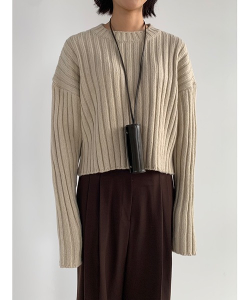 「Didot.showroom」 長袖ニット FREE ベージュ レディース_画像2