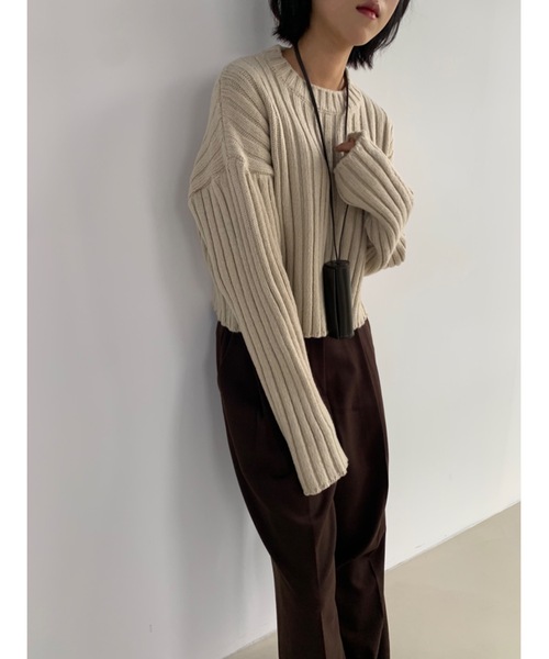 「Didot.showroom」 長袖ニット FREE ベージュ レディース_画像5