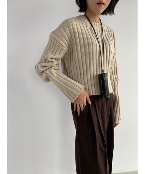 「Didot.showroom」 長袖ニット FREE ベージュ レディース_画像6