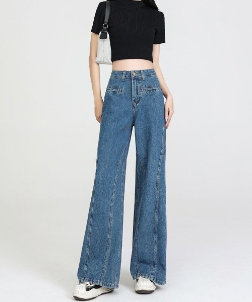 「FAVORITO」 デニムパンツ M ブラック レディース_画像3