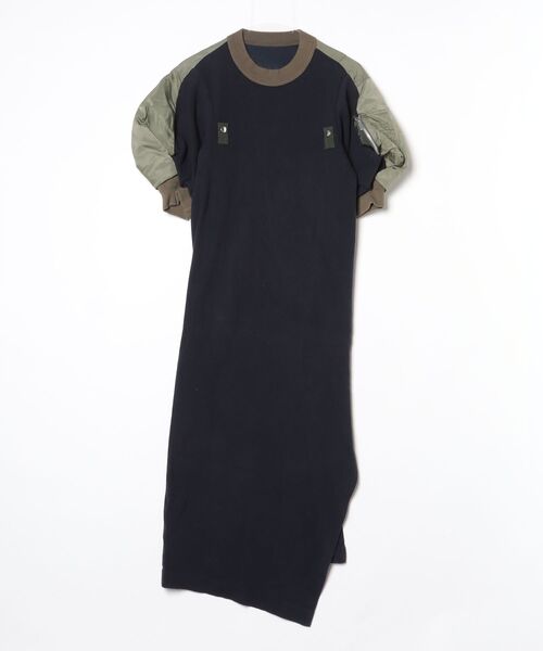 sacai（サカイ） 半袖ワンピース 3 ネイビー レディース : ZOZOTOWN