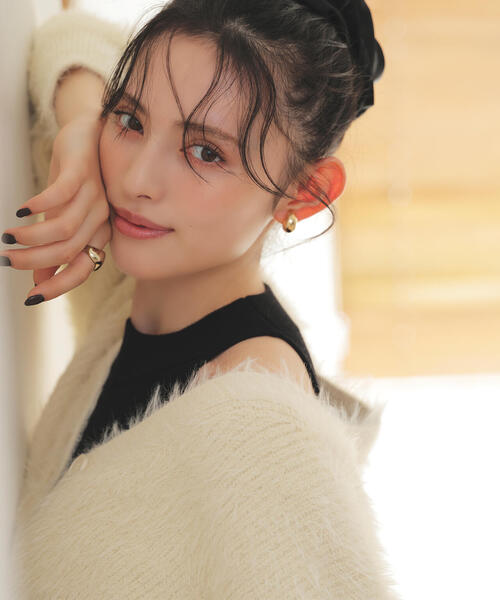 「NATURAL BEAUTY BASIC」 ノースリーブワンピース M ベージュ レディースの画像