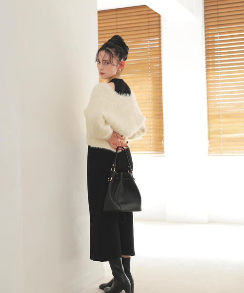 「NATURAL BEAUTY BASIC」 ノースリーブワンピース M ベージュ レディースの画像