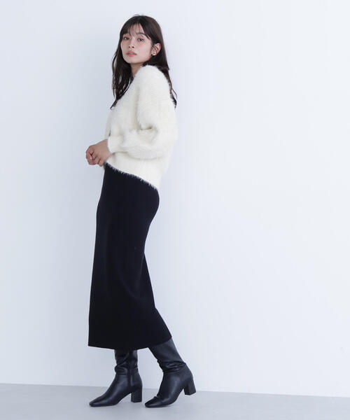 「NATURAL BEAUTY BASIC」 ノースリーブワンピース M ベージュ レディースの画像