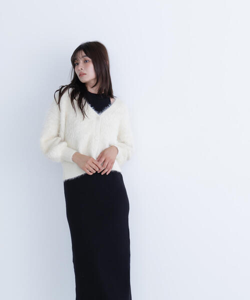 「NATURAL BEAUTY BASIC」 ノースリーブワンピース M ベージュ レディースの画像
