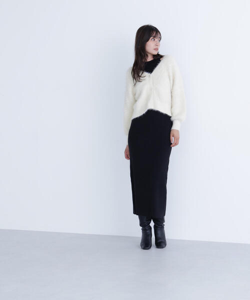 「NATURAL BEAUTY BASIC」 ノースリーブワンピース M ベージュ レディースの画像