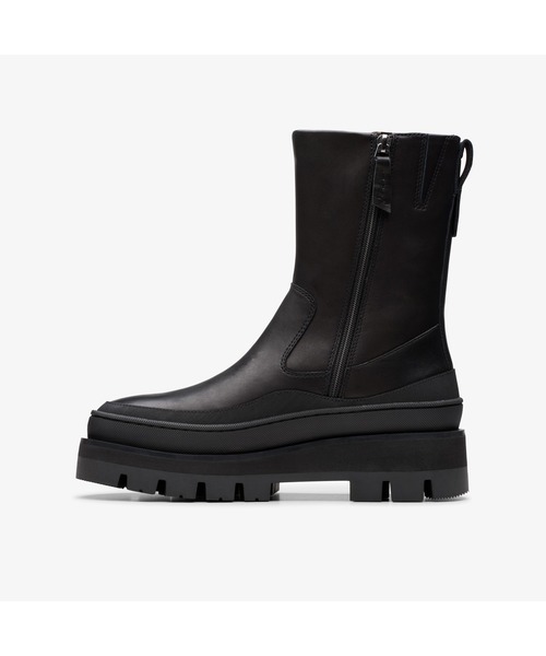 「Clarks」 ショートブーツ UK4 ブラック レディース_画像4
