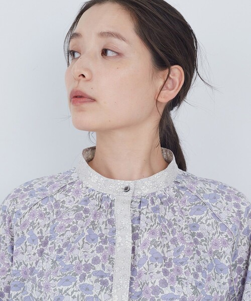 ADIEU TRISTESSE リバティプリント 綿麻ブラウス 2way ADIEU TRISTESSE（アデュートリステス） ブラウス シャツ 「4月