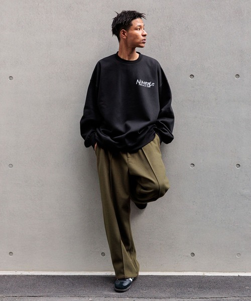 「NUMERALS」 スラックス MEDIUM カーキ メンズ_画像2