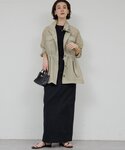 ロング スカート 「低身長サイズあり」チノスト...の詳細画像4
