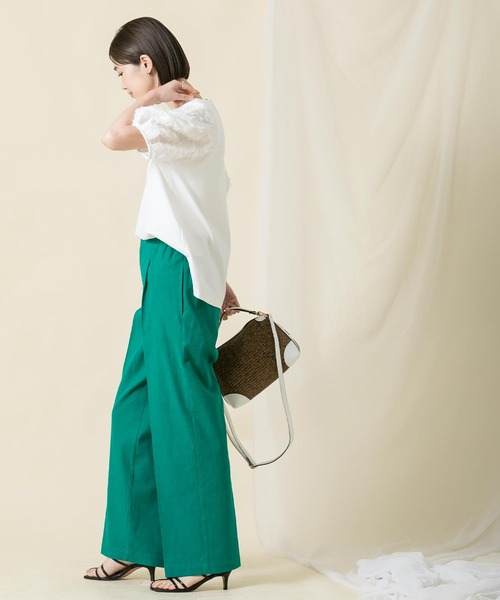 「Gready Brilliant」 「AuieF」半袖カットソー 38 オフホワイト レディース_画像3