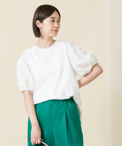 「Gready Brilliant」 「AuieF」半袖カットソー 38 オフホワイト レディース_画像6