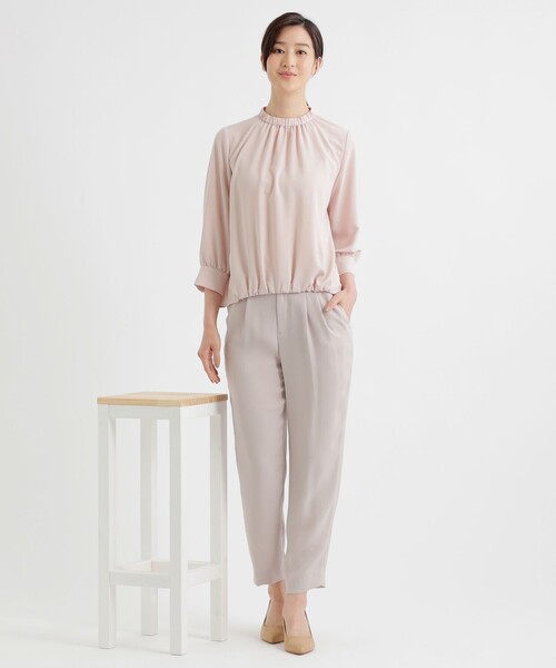 「TRANS WORK」 長袖ブラウス 38 ピンク レディース_画像2