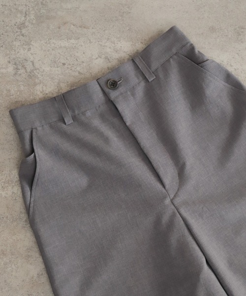 ワイドパンツ パンツ 強撚ナチュラルストレッチ　ワイドパンツ レディースの画像
