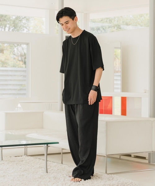 「ATON」 半袖Tシャツ 6 ブラック メンズ_画像3