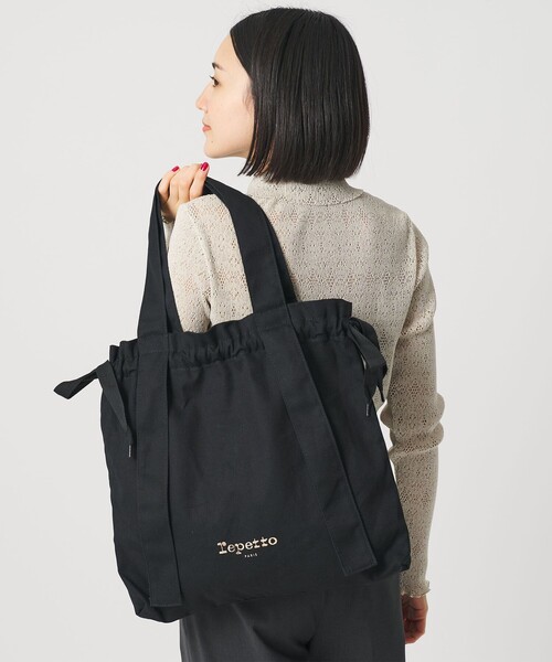 未使用レペット Repetto キャンバス地２ウェイバック repetto（レペット） Canvas mini Tote キャンバスミニトート