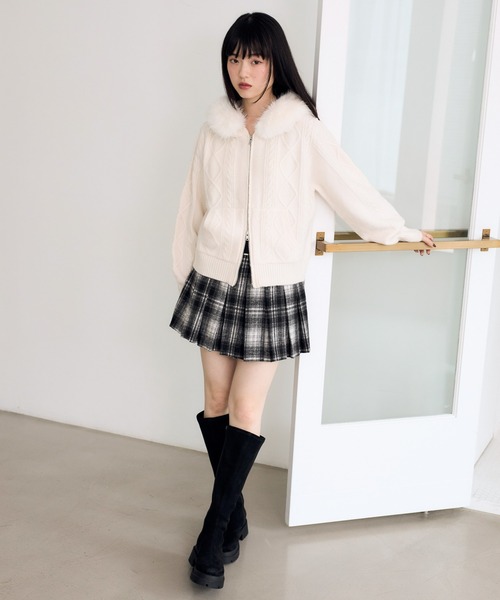 「Heather」 長袖ニット FREE グレー レディース_画像4