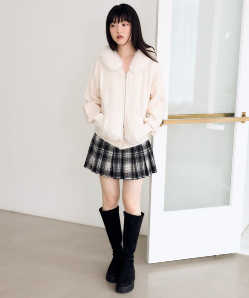 「Heather」 長袖ニット FREE グレー レディース_画像5