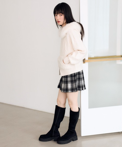 「Heather」 長袖ニット FREE グレー レディース_画像6