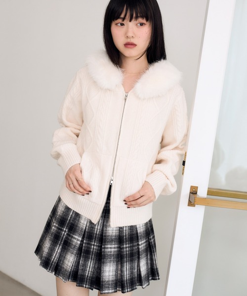 「Heather」 長袖ニット FREE グレー レディース_画像7