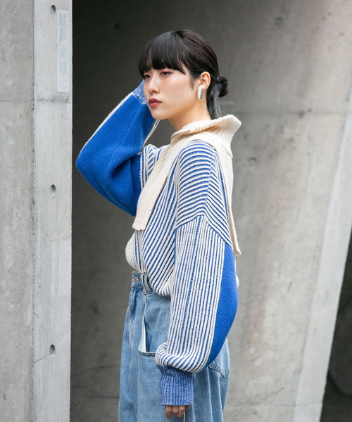 「KBF」 長袖ニット ONE オレンジ レディース_画像4
