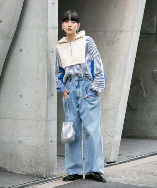 「KBF」 長袖ニット ONE オレンジ レディース_画像7