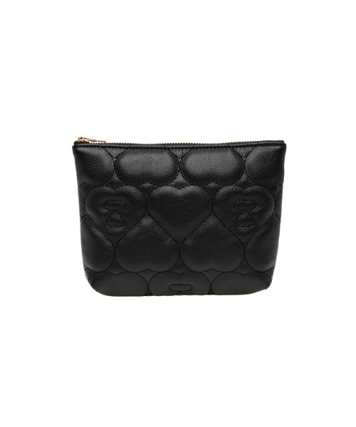 A BATHING APE アベイシングエイプ MINI WALLET M ミニウォレット カウレザー エンボス加工 ショルダーストラップ ブラック A BATHING APE アベイシングエイプ MINI WALLET M ミニウォレット
