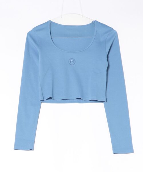 MARINE SERRE（マリーンセル） tシャツ MOON LOGO JERSEY LS ROUNDNECK